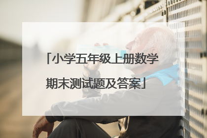 小学五年级上册数学期末测试题及答案
