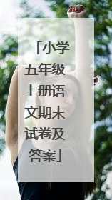 小学五年级上册语文期末试卷及答案