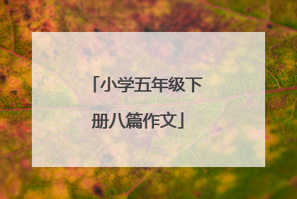 小学五年级下册八篇作文