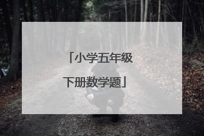 小学五年级下册数学题