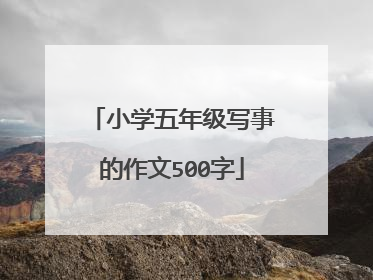 小学五年级写事的作文500字
