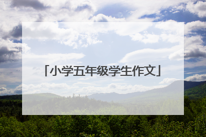 小学五年级学生作文