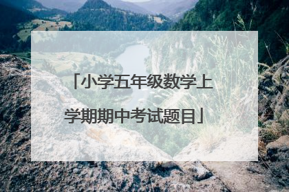 小学五年级数学上学期期中考试题目