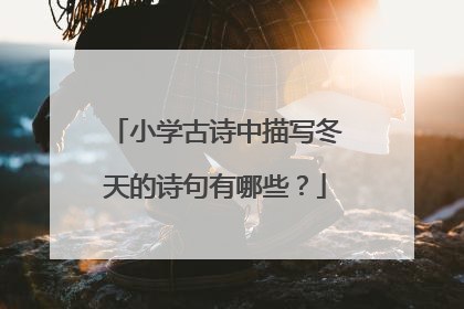 小学古诗中描写冬天的诗句有哪些?