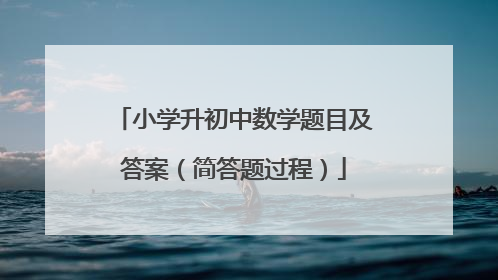 小学升初中数学题目及答案(简答题过程)