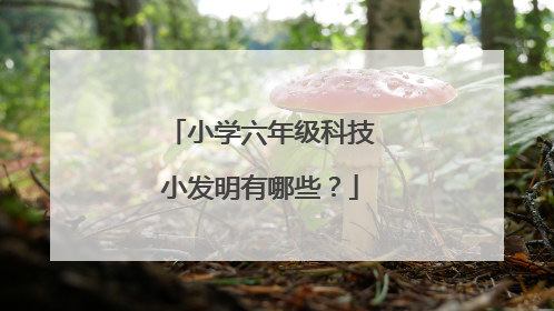 小学六年级科技小发明有哪些？