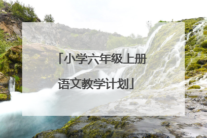 小学六年级上册语文教学计划