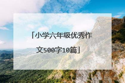 小学六年级优秀作文500字10篇