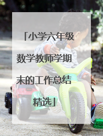 小学六年级数学教师学期末的工作总结精选