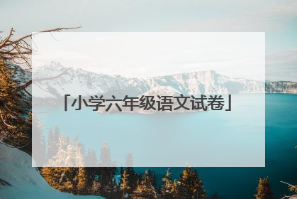 小学六年级语文试卷
