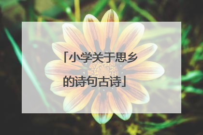 小学关于思乡的诗句古诗