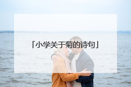 小学关于菊的诗句