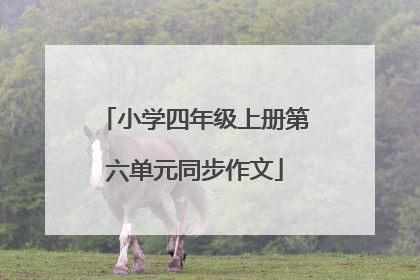小学四年级上册第六单元同步作文