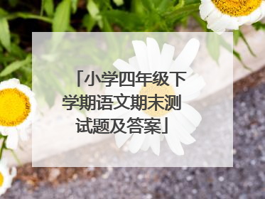 小学四年级下学期语文期末测试题及答案