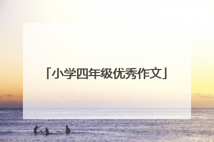 小学四年级优秀作文