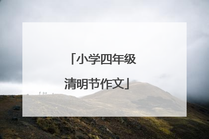 小学四年级清明节作文
