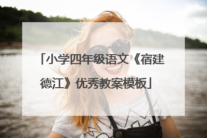 小学四年级语文《宿建德江》优秀教案模板