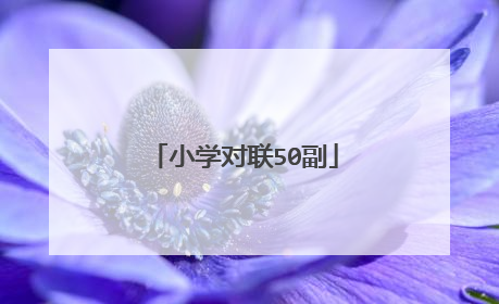 小学对联50副