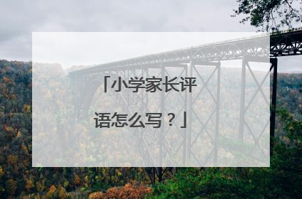 小学家长评语怎么写？