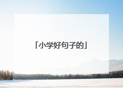 小学好句子的