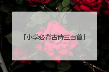 小学必背古诗三百首