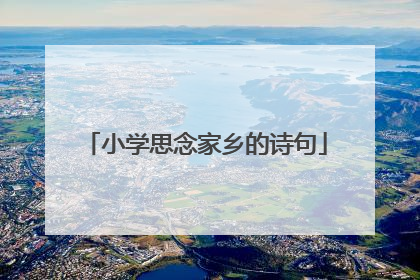 小学思念家乡的诗句