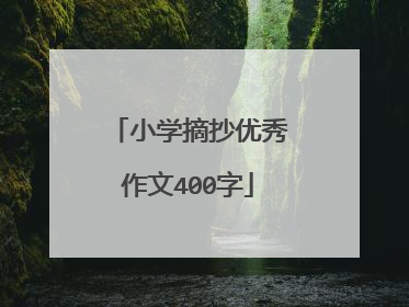小学摘抄优秀作文400字