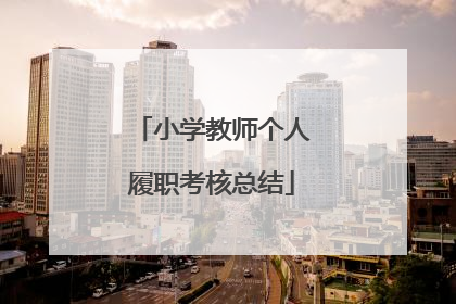 小学教师个人履职考核总结
