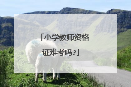 小学教师资格证难考吗?