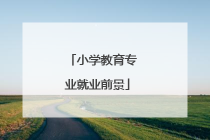 小学教育专业就业前景