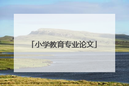 小学教育专业论文