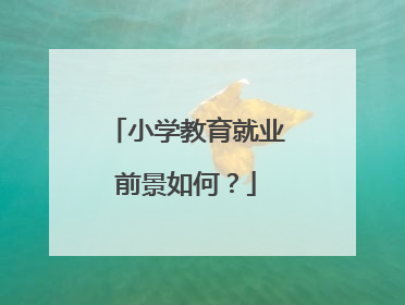 小学教育就业前景如何？