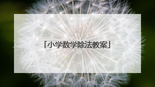 小学数学除法教案