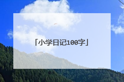 小学日记100字