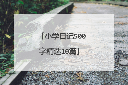 小学日记500字精选10篇