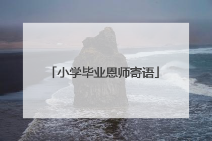 小学毕业恩师寄语