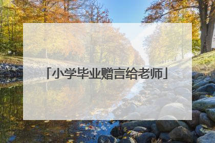 小学毕业赠言给老师