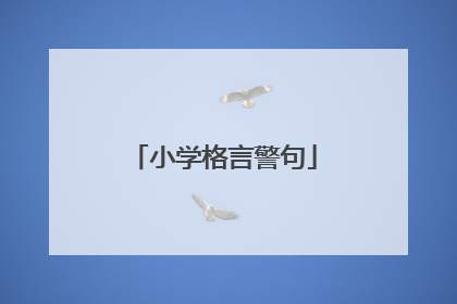 小学格言警句
