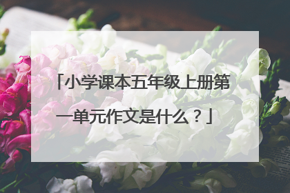 小学课本五年级上册第一单元作文是什么?