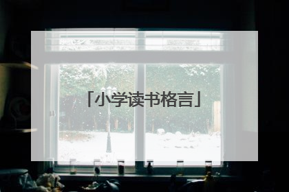 小学读书格言