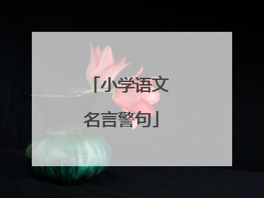 小学语文名言警句