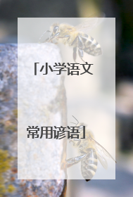 小学语文常用谚语