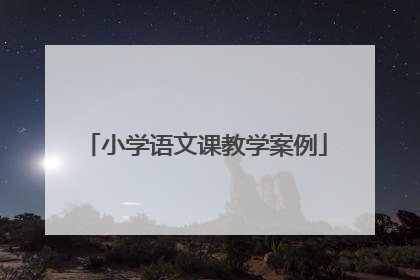 小学语文课教学案例