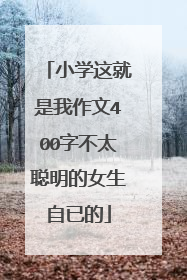 小学这就是我作文400字不太聪明的女生自已的