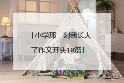 小学那一刻我长大了作文开头10篇