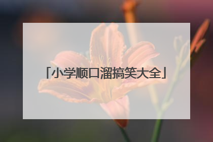 小学顺口溜搞笑大全