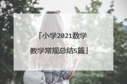 小学2021数学教学常规总结5篇