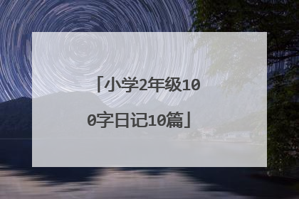 小学2年级100字日记10篇