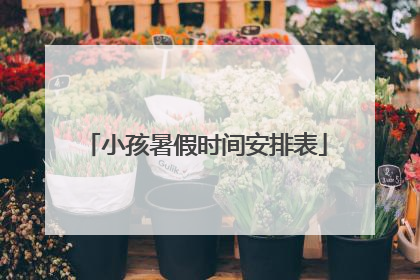 小孩暑假时间安排表