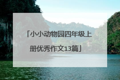 小小动物园四年级上册优秀作文13篇